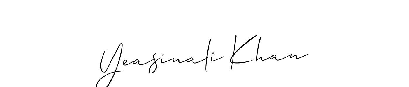 Similarly Allison_Script is the best handwritten signature design. Signature creator online .You can use it as an online autograph creator for name Yeasinali Khan. Yeasinali Khan signature style 2 images and pictures png