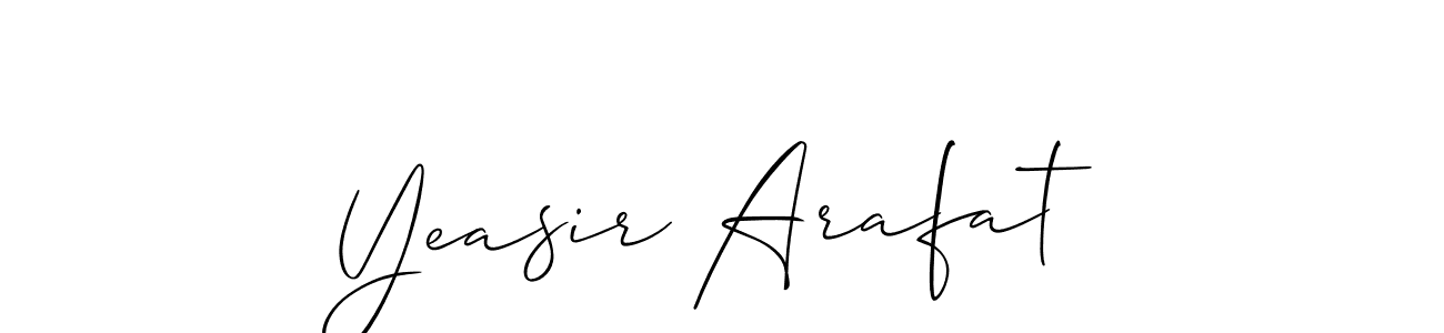 Use a signature maker to create a handwritten signature online. With this signature software, you can design (Allison_Script) your own signature for name Yeasir Arafat. Yeasir Arafat signature style 2 images and pictures png