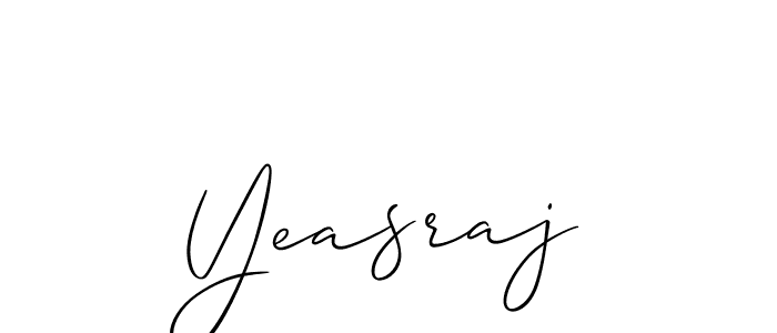 Also we have Yeasraj name is the best signature style. Create professional handwritten signature collection using Allison_Script autograph style. Yeasraj signature style 2 images and pictures png