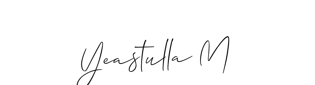 Similarly Allison_Script is the best handwritten signature design. Signature creator online .You can use it as an online autograph creator for name Yeastulla M. Yeastulla M signature style 2 images and pictures png