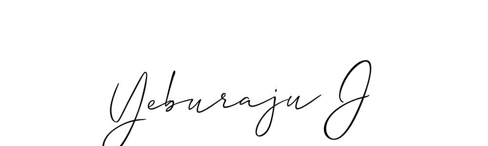 Also we have Yeburaju J name is the best signature style. Create professional handwritten signature collection using Allison_Script autograph style. Yeburaju J signature style 2 images and pictures png