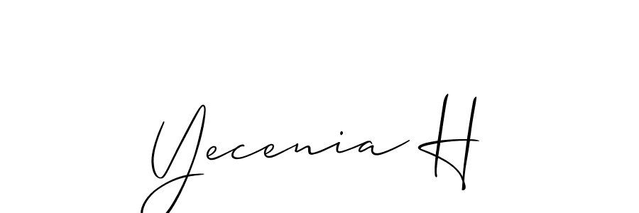 Make a beautiful signature design for name Yecenia H. Use this online signature maker to create a handwritten signature for free. Yecenia H signature style 2 images and pictures png