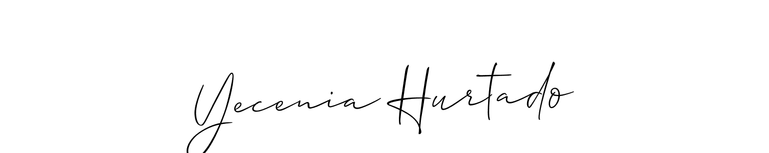 How to Draw Yecenia Hurtado signature style? Allison_Script is a latest design signature styles for name Yecenia Hurtado. Yecenia Hurtado signature style 2 images and pictures png