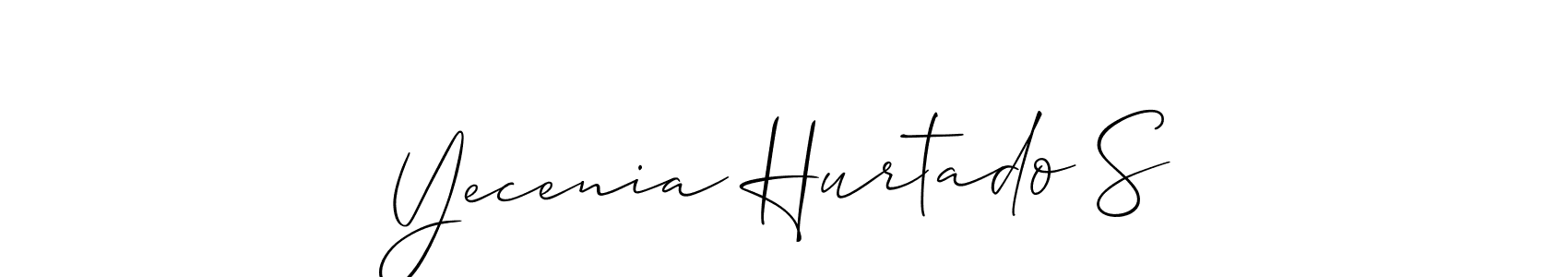 Make a beautiful signature design for name Yecenia Hurtado S. With this signature (Allison_Script) style, you can create a handwritten signature for free. Yecenia Hurtado S signature style 2 images and pictures png
