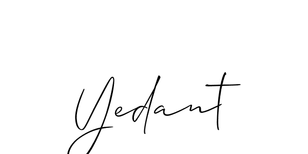 How to make Yedant name signature. Use Allison_Script style for creating short signs online. This is the latest handwritten sign. Yedant signature style 2 images and pictures png