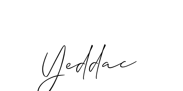 Also we have Yeddac name is the best signature style. Create professional handwritten signature collection using Allison_Script autograph style. Yeddac signature style 2 images and pictures png