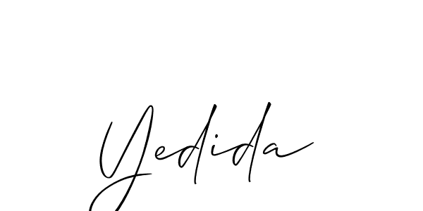 How to make Yedida signature? Allison_Script is a professional autograph style. Create handwritten signature for Yedida name. Yedida signature style 2 images and pictures png