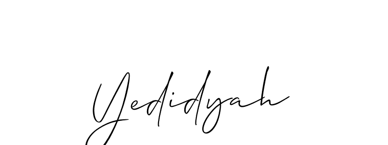 It looks lik you need a new signature style for name Yedidyah. Design unique handwritten (Allison_Script) signature with our free signature maker in just a few clicks. Yedidyah signature style 2 images and pictures png