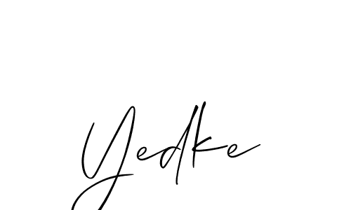 Also we have Yedke name is the best signature style. Create professional handwritten signature collection using Allison_Script autograph style. Yedke signature style 2 images and pictures png