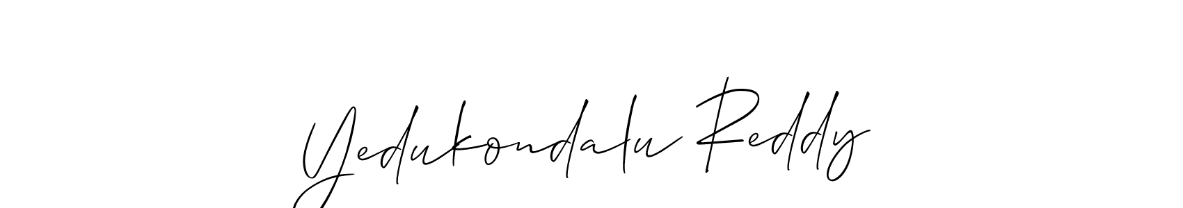 Use a signature maker to create a handwritten signature online. With this signature software, you can design (Allison_Script) your own signature for name Yedukondalu Reddy. Yedukondalu Reddy signature style 2 images and pictures png