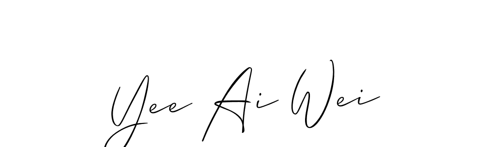 How to make Yee Ai Wei name signature. Use Allison_Script style for creating short signs online. This is the latest handwritten sign. Yee Ai Wei signature style 2 images and pictures png