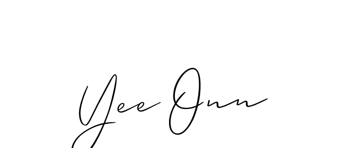 The best way (Allison_Script) to make a short signature is to pick only two or three words in your name. The name Yee Onn include a total of six letters. For converting this name. Yee Onn signature style 2 images and pictures png