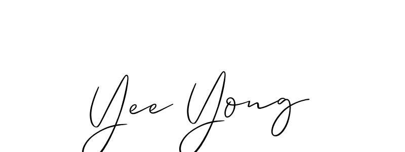 Design your own signature with our free online signature maker. With this signature software, you can create a handwritten (Allison_Script) signature for name Yee Yong. Yee Yong signature style 2 images and pictures png