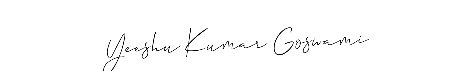 Also You can easily find your signature by using the search form. We will create Yeeshu Kumar Goswami name handwritten signature images for you free of cost using Allison_Script sign style. Yeeshu Kumar Goswami signature style 2 images and pictures png