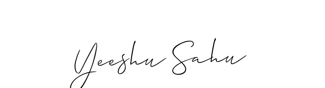 Yeeshu Sahu stylish signature style. Best Handwritten Sign (Allison_Script) for my name. Handwritten Signature Collection Ideas for my name Yeeshu Sahu. Yeeshu Sahu signature style 2 images and pictures png