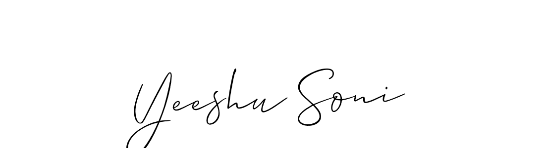 How to Draw Yeeshu Soni signature style? Allison_Script is a latest design signature styles for name Yeeshu Soni. Yeeshu Soni signature style 2 images and pictures png