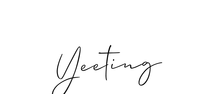 You should practise on your own different ways (Allison_Script) to write your name (Yeeting) in signature. don't let someone else do it for you. Yeeting signature style 2 images and pictures png