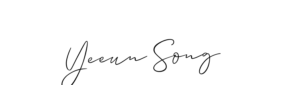 Similarly Allison_Script is the best handwritten signature design. Signature creator online .You can use it as an online autograph creator for name Yeeun Song. Yeeun Song signature style 2 images and pictures png