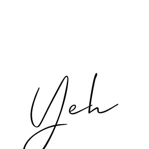 Similarly Allison_Script is the best handwritten signature design. Signature creator online .You can use it as an online autograph creator for name Yeh. Yeh signature style 2 images and pictures png