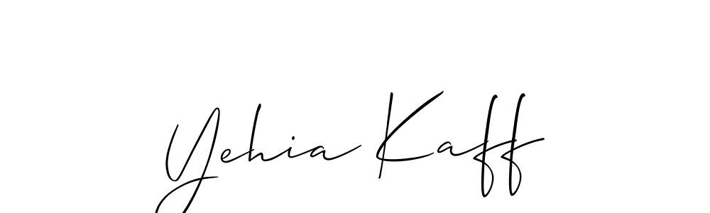 Make a beautiful signature design for name Yehia Kaff. Use this online signature maker to create a handwritten signature for free. Yehia Kaff signature style 2 images and pictures png