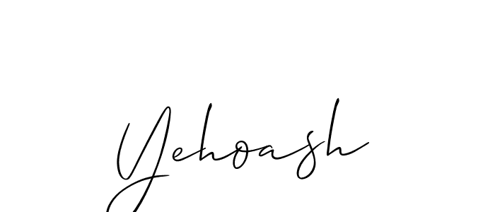 Create a beautiful signature design for name Yehoash. With this signature (Allison_Script) fonts, you can make a handwritten signature for free. Yehoash signature style 2 images and pictures png