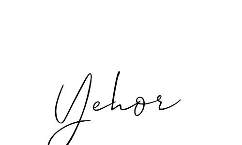 Yehor stylish signature style. Best Handwritten Sign (Allison_Script) for my name. Handwritten Signature Collection Ideas for my name Yehor. Yehor signature style 2 images and pictures png