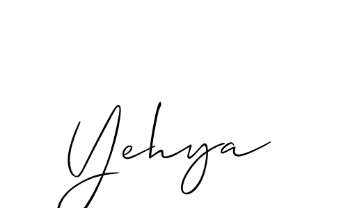 Best and Professional Signature Style for Yehya. Allison_Script Best Signature Style Collection. Yehya signature style 2 images and pictures png