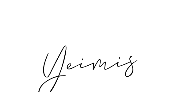The best way (Allison_Script) to make a short signature is to pick only two or three words in your name. The name Yeimis include a total of six letters. For converting this name. Yeimis signature style 2 images and pictures png