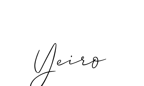 How to make Yeiro signature? Allison_Script is a professional autograph style. Create handwritten signature for Yeiro name. Yeiro signature style 2 images and pictures png