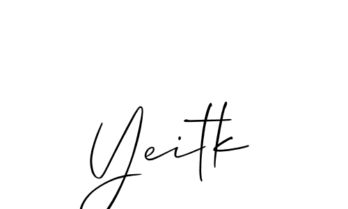 How to Draw Yeitk signature style? Allison_Script is a latest design signature styles for name Yeitk. Yeitk signature style 2 images and pictures png