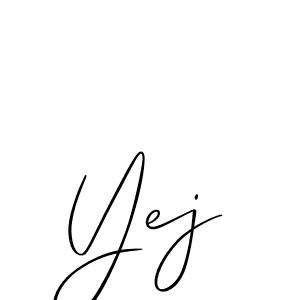 The best way (Allison_Script) to make a short signature is to pick only two or three words in your name. The name Yej include a total of six letters. For converting this name. Yej signature style 2 images and pictures png