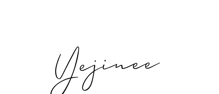 Best and Professional Signature Style for Yejinee. Allison_Script Best Signature Style Collection. Yejinee signature style 2 images and pictures png