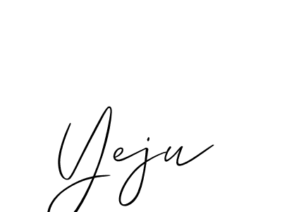 Allison_Script is a professional signature style that is perfect for those who want to add a touch of class to their signature. It is also a great choice for those who want to make their signature more unique. Get Yeju name to fancy signature for free. Yeju signature style 2 images and pictures png