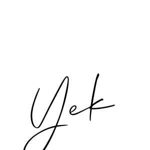 Also You can easily find your signature by using the search form. We will create Yek name handwritten signature images for you free of cost using Allison_Script sign style. Yek signature style 2 images and pictures png