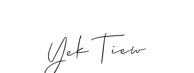 Yek Tiew stylish signature style. Best Handwritten Sign (Allison_Script) for my name. Handwritten Signature Collection Ideas for my name Yek Tiew. Yek Tiew signature style 2 images and pictures png
