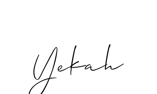 How to make Yekah signature? Allison_Script is a professional autograph style. Create handwritten signature for Yekah name. Yekah signature style 2 images and pictures png