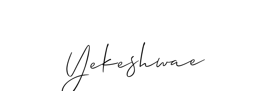 if you are searching for the best signature style for your name Yekeshwae. so please give up your signature search. here we have designed multiple signature styles  using Allison_Script. Yekeshwae signature style 2 images and pictures png