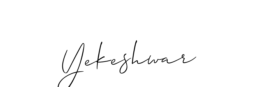 The best way (Allison_Script) to make a short signature is to pick only two or three words in your name. The name Yekeshwar include a total of six letters. For converting this name. Yekeshwar signature style 2 images and pictures png