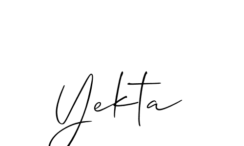 How to make Yekta signature? Allison_Script is a professional autograph style. Create handwritten signature for Yekta name. Yekta signature style 2 images and pictures png