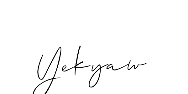 Best and Professional Signature Style for Yekyaw. Allison_Script Best Signature Style Collection. Yekyaw signature style 2 images and pictures png