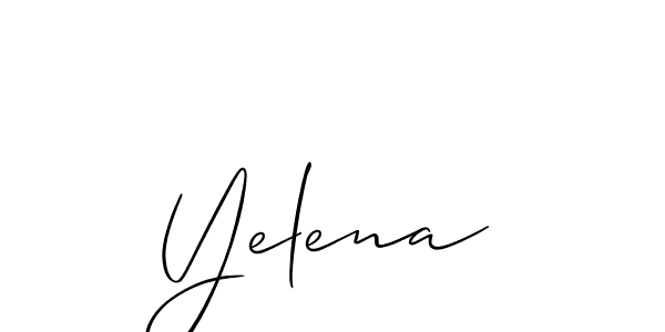 Create a beautiful signature design for name Yelena. With this signature (Allison_Script) fonts, you can make a handwritten signature for free. Yelena signature style 2 images and pictures png