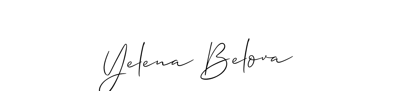 Use a signature maker to create a handwritten signature online. With this signature software, you can design (Allison_Script) your own signature for name Yelena Belova. Yelena Belova signature style 2 images and pictures png