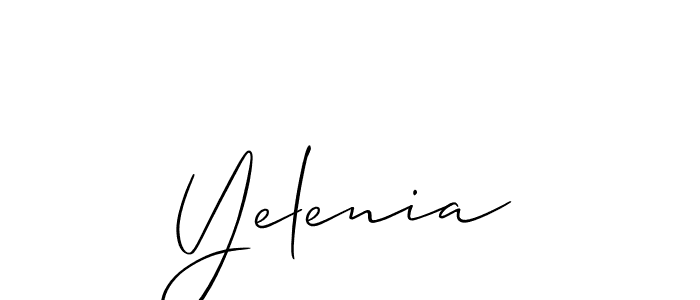 Also we have Yelenia name is the best signature style. Create professional handwritten signature collection using Allison_Script autograph style. Yelenia signature style 2 images and pictures png