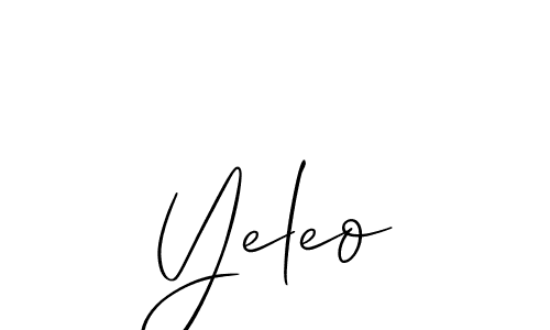 Similarly Allison_Script is the best handwritten signature design. Signature creator online .You can use it as an online autograph creator for name Yeleo. Yeleo signature style 2 images and pictures png