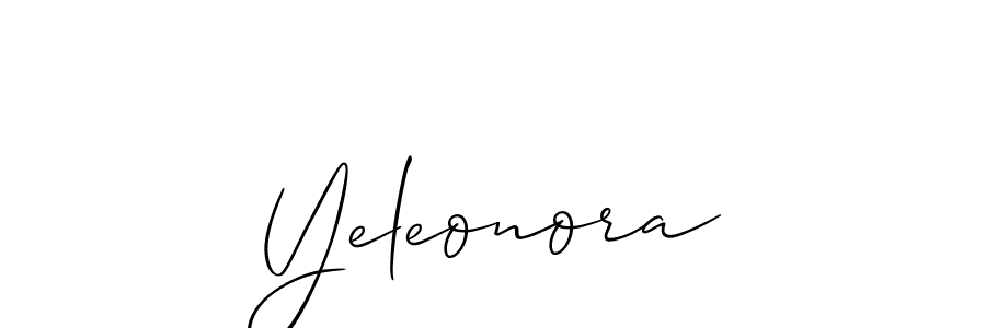 Yeleonora stylish signature style. Best Handwritten Sign (Allison_Script) for my name. Handwritten Signature Collection Ideas for my name Yeleonora. Yeleonora signature style 2 images and pictures png