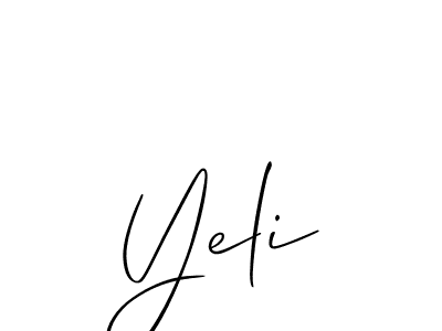 How to Draw Yeli signature style? Allison_Script is a latest design signature styles for name Yeli. Yeli signature style 2 images and pictures png
