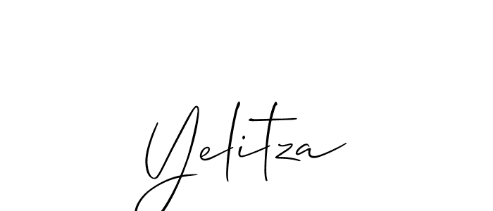 Also we have Yelitza name is the best signature style. Create professional handwritten signature collection using Allison_Script autograph style. Yelitza signature style 2 images and pictures png