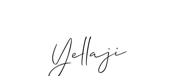The best way (Allison_Script) to make a short signature is to pick only two or three words in your name. The name Yellaji include a total of six letters. For converting this name. Yellaji signature style 2 images and pictures png