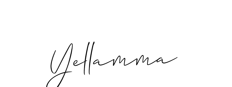Make a beautiful signature design for name Yellamma. With this signature (Allison_Script) style, you can create a handwritten signature for free. Yellamma signature style 2 images and pictures png