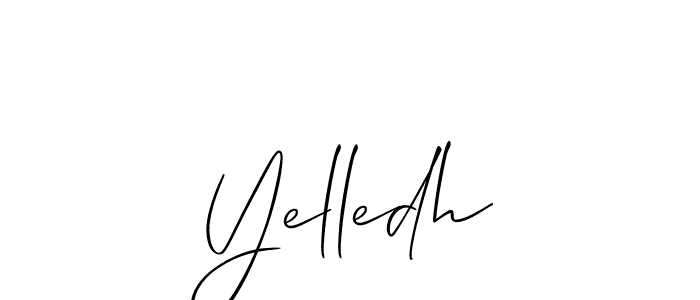 Best and Professional Signature Style for Yelledh. Allison_Script Best Signature Style Collection. Yelledh signature style 2 images and pictures png